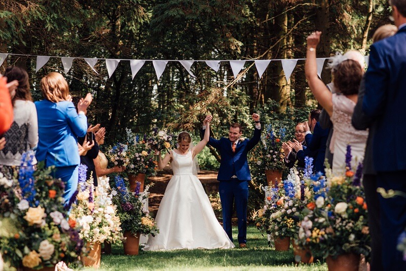 Forest wedding ceremony